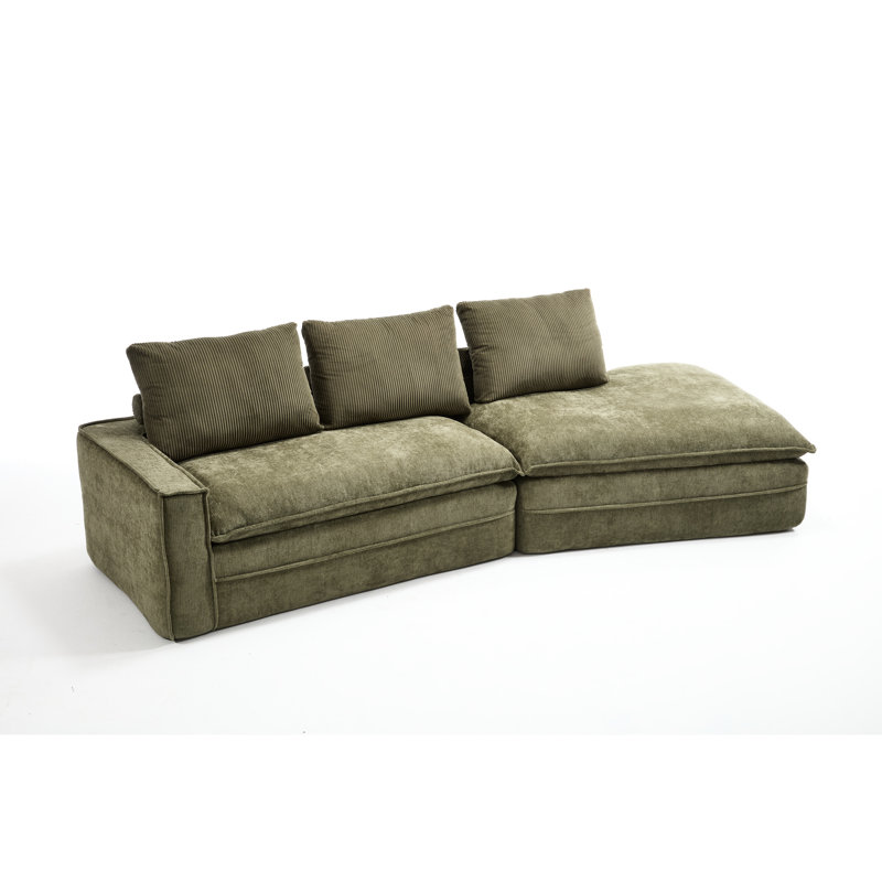 Nuage rembourré à 3 places, méridienne orientée vers la droite, modulaire et personnalisable pour un canapé avec éponge à haute élasticité, plusieurs pièces polyvalentes