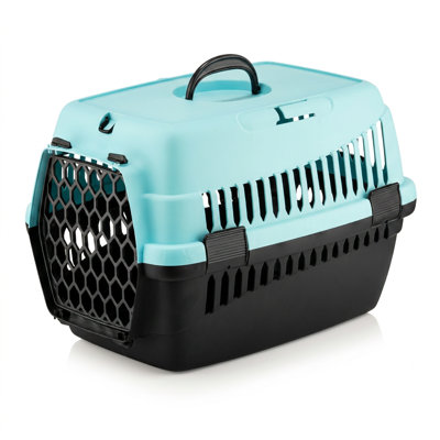 Modern Two-Tone Grey and Pet Carrier Travel Kennel Box (19.3'' W x 13.8'' D x 12.8'' H)