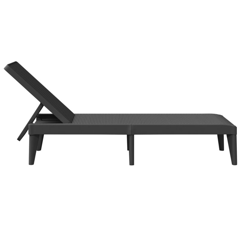 Mickleson Sun Lounger 186x60x29 cm PP, Anthracite