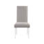 Ensemble de 2 chaises d'appoint Classic White Grey, entièrement rembourrées pour le confort et le style, idéales pour les salles à manger de style maison de campagne