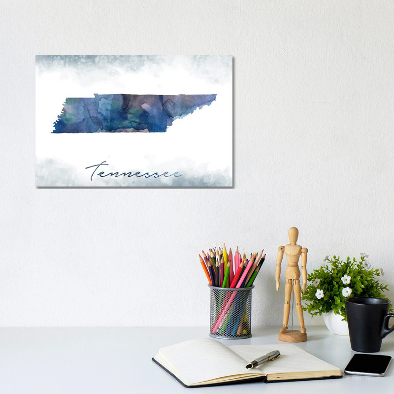 Tennessee State Bluish - Wrapped Canvas Print, 20.32cm H x 30.48cm W