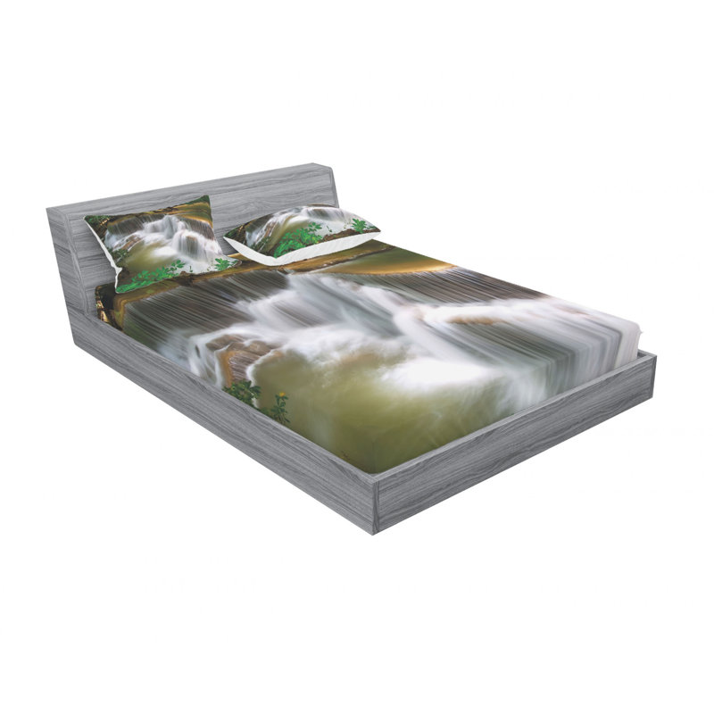 Ensemble de draps Tropical Paradise, Ensemble de drap pour grand lit avec drap-housse