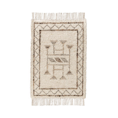 Gazi Wool Blend Handwoven Accent Rug