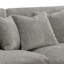 Canapé modulaire réversible en velours côtelé gris avec 6 coussins