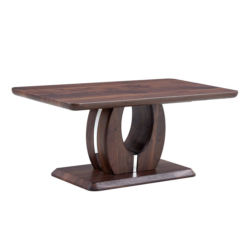 Table basse Minimalist Wood Texture, Transparent