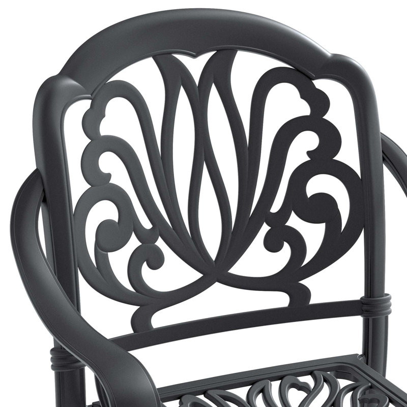 Ensemble de meubles de patio en aluminium coulé 7 pièces de style nordique avec coussins