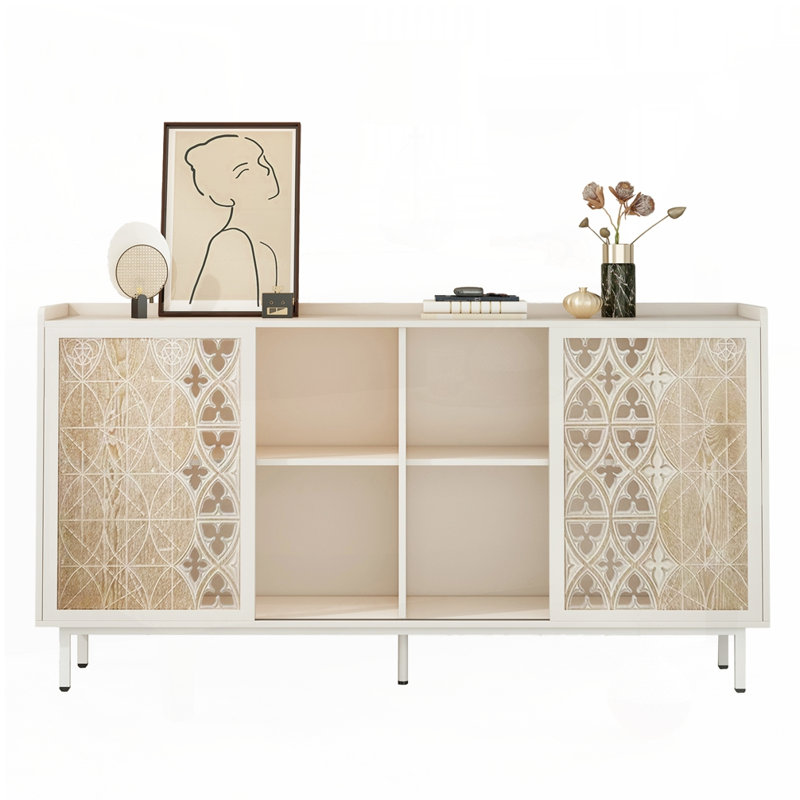 Armoire en bois massif Sicotas Mid Century