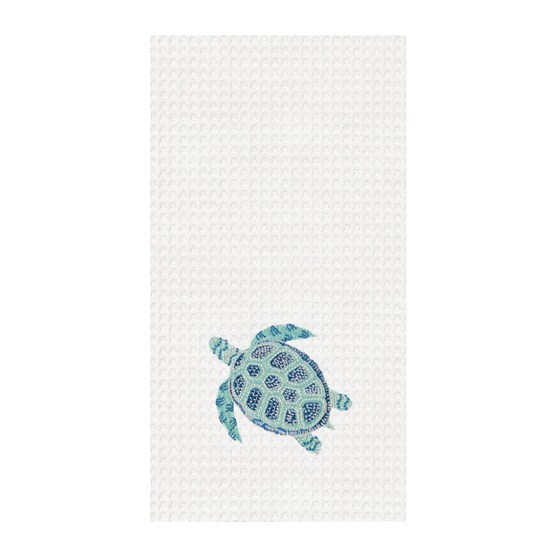 Turtle Waffle Weave Cotton Kitchen Towel