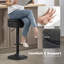 Ensemble de 2 tabourets de bar pivotants avec rangement, repose-pieds, noir-683402530
