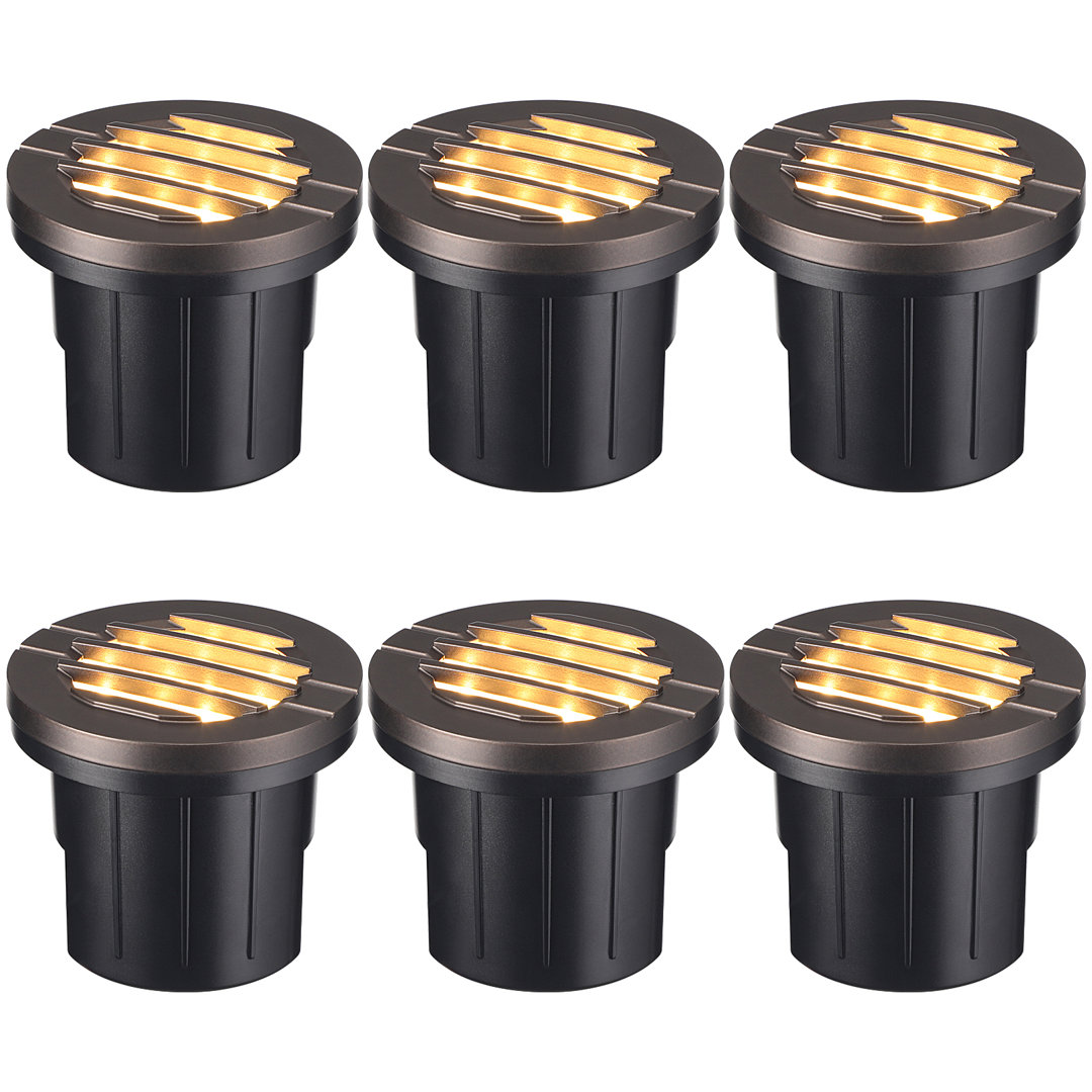 LED Landscape In Ground Outdoor, Low Voltage Ultra Bright, IP67 Waterproof, 3000K (Set of 6) LEDVANS 