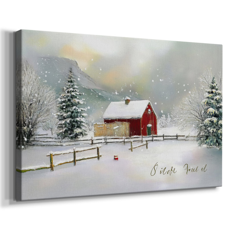 Christmas Holiday Art III- Gallery Wrapped Canvas-LXXXII, 8" H x 12" W