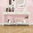 Modern Console Table with Storage Drawers, Wavy Design and Open Shelf for Entryway or Living Room-1815741082