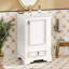 Meuble-lavabo de 20 po avec lavabo en céramique, porte à fermeture en douceur, tablette ajustable en forme de U, tiroir de compartiment et support de porte, style moderne, conception peu encombrante-312619994