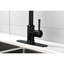Robinet de cuisine noir mat avec rétractable, acier inoxydable, poignée simple, 3 modes de sortie d'eau, robinet rétractable, noir, réglages, construction robuste-1818614729