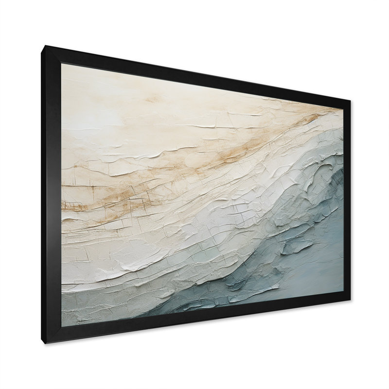 Cofsky - art mural minimaliste côtier, Impression encadrée, H 12 po x l 20 po, Noir