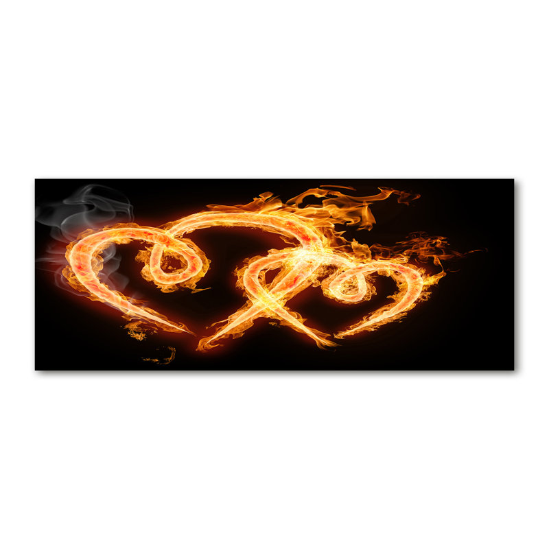 Fiery Hearts - Wrapped Canvas Print