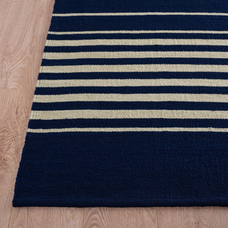 Tapis rayé en laine Ralph Lauren, Rectangle 6 pi x 9 pi