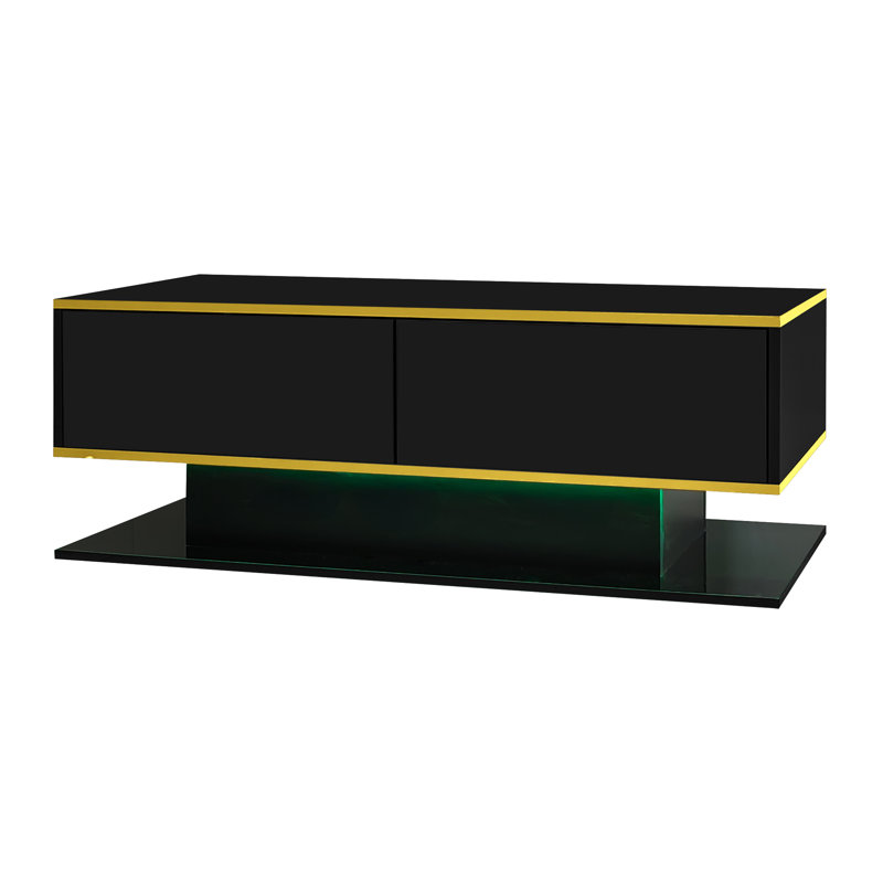 Coffee Table with Storage, Black