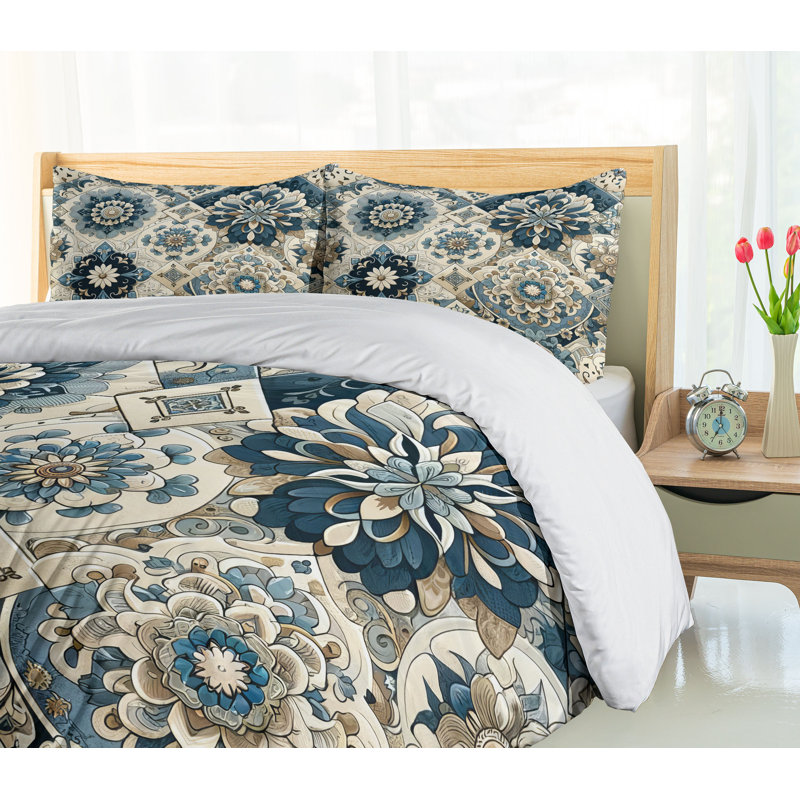 Ethnic Duvet Cover, California King Duvet Cover + 2 Standard Shams