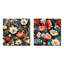 Ilan - Ensemble de 2 collages carrés botaniques abstraits-101849598-101849599