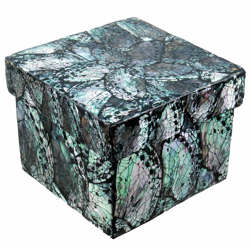 Shonna Lacquer Decorative Box, 4" H x 3" W x 4" D