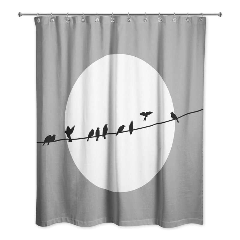 Rideau de douche simple, Gris clair