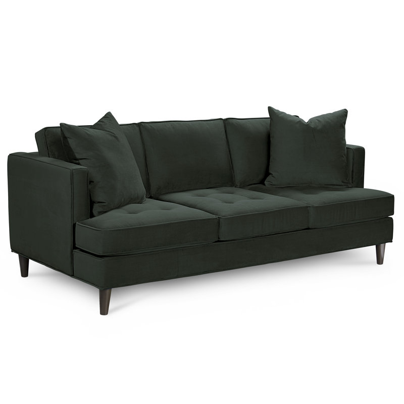 Upholstered 84'' Sofa, Bella Hunter Performance Velvet