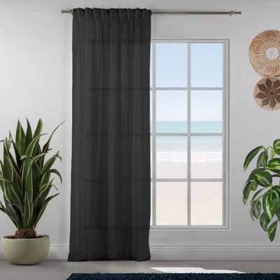 Linen Sheer Single Curtain Panel