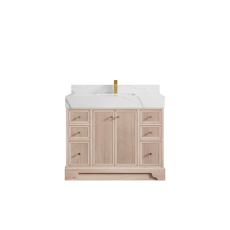 Ensemble de meuble-lavabo simple 42 po Akem, Calacatta Laza