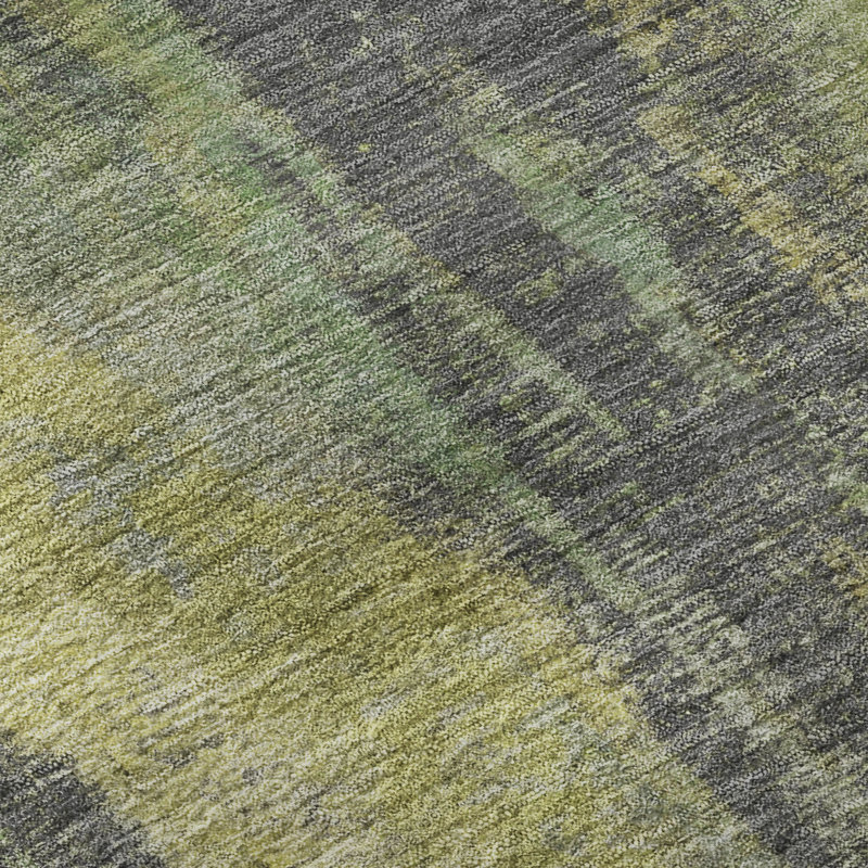 Tapis abstrait lavable à la machine Premium AMF1648, Rectangle 10 pi x 14 pi
