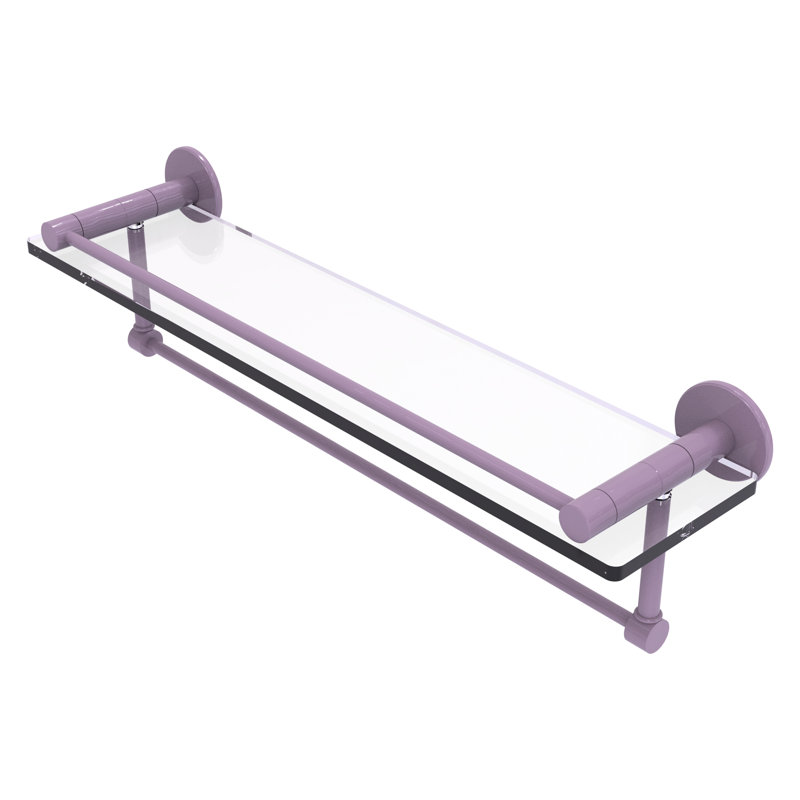 Tablette flottante avec barre à serviettes Fresno, H 5 po x l 22 po x P 5 po, Lavande