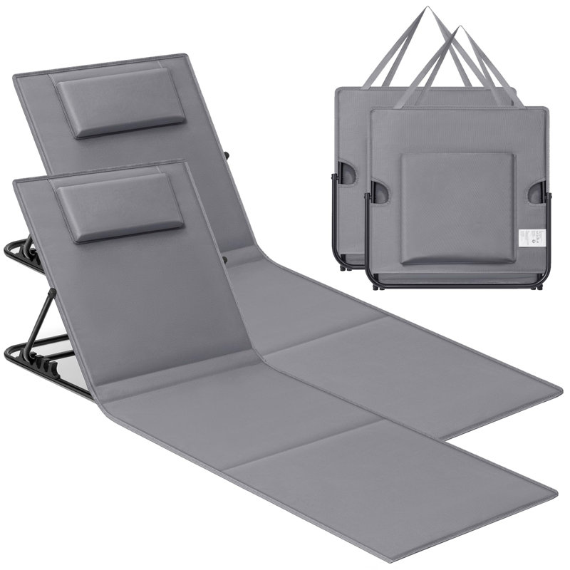 Canisha 55cm Long Reclining Single Chaise, Grey
