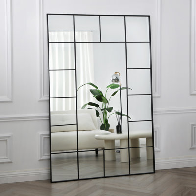 Naquasia Metal Rectangle Floor Mirror