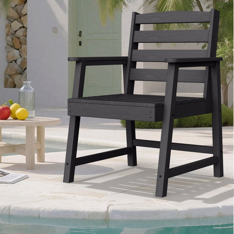 Chaise de patio pour l'extérieur, Noir