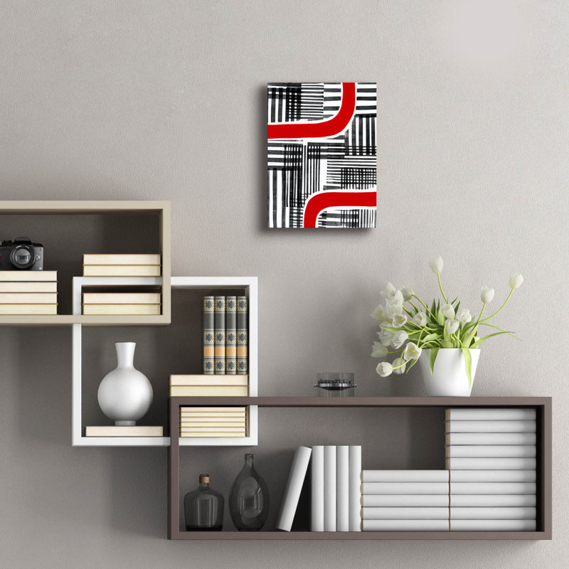«Red Interrupted II» par Regina Moore, H 16 po x l 12 po x P 0,13 po