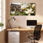 Ensemble de 1 tableau sur toile tendue représentant des fleurs de magnolia et une chaumière-233154660