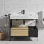 FORTE 36" Industrial Modular Bathroom Vanity with Quartz Basin, Wood Accents & Soft-Close Storage-351502223