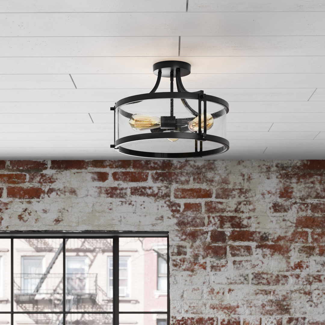 William 3-Light Semi Flush Mount Steelside™ Fixture 