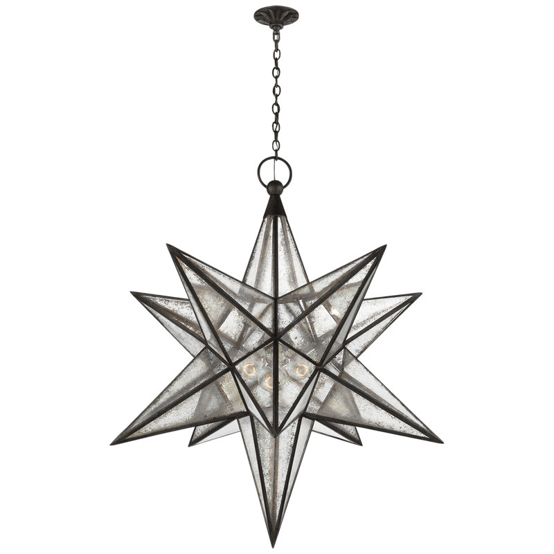 Chapman & Myers Moravian XL Star Lantern, Golded Iron
