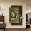Art mural vert et grès brun-118619180