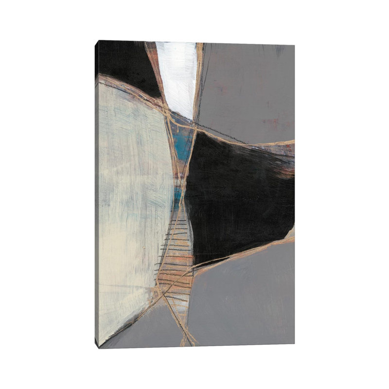 Segmented Neutrals I by Jennifer Goldberger - Wrapped Canvas Print, 30.48cm H x 20.32cm W x 1.905cm D