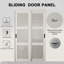 Porte de garde-robe coulissante en verre trempé blanc 60 po x 80 po avec quincaillerie complète et poignées pour garde-manger, 𝐍𝐞𝐞𝐝 𝐀𝐬𝐬𝐞𝐦𝐛𝐥𝐲 -113948196-120327921