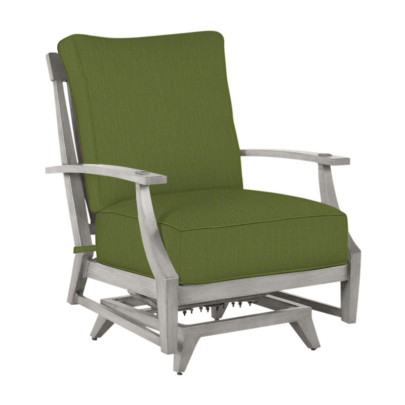 Croquet Patio Chair with Cushions, Welt, Oyster, Linen Forest