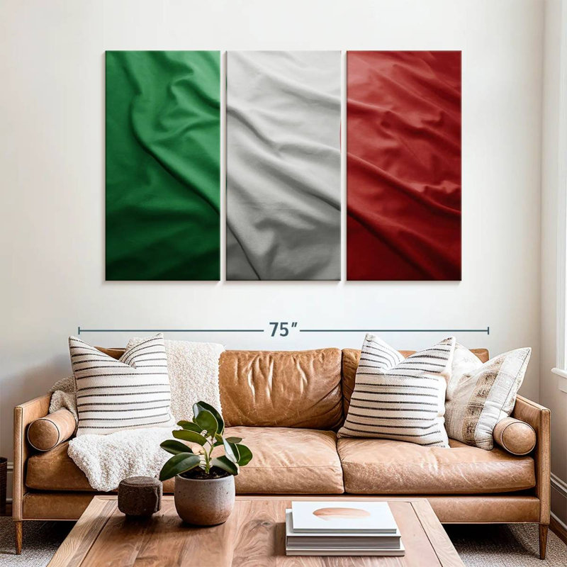 Borges Italian Flag, 42" H x 65" W