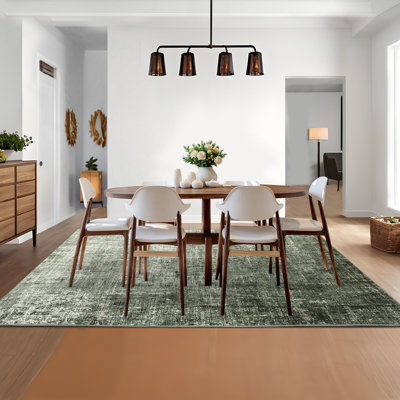 Abstract Machine Printed Area Rug