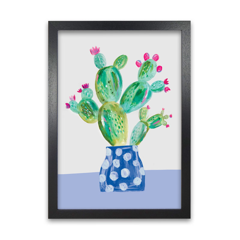 Prickly Pear by Laura Irwin - Print, 29.7cm H x 21cm W x 3cm D, Black Framed