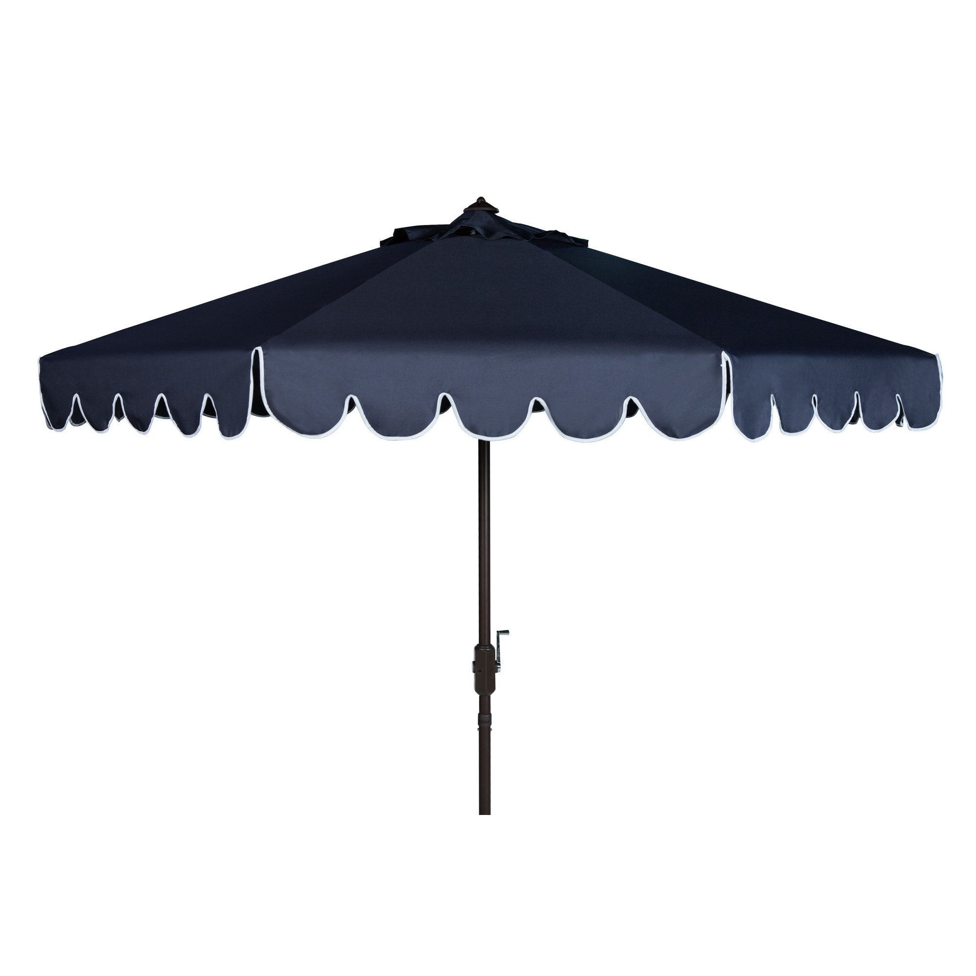 Bourbana 130'' Outdoor Umbrella, Navy/White