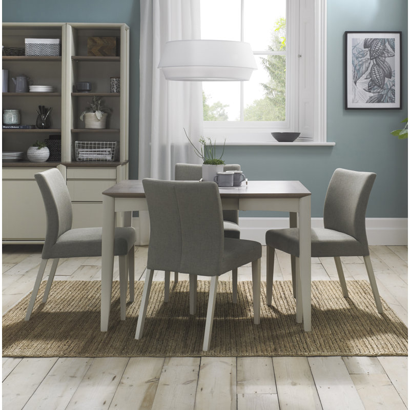 Izzie Rectangular Dining Table, Ivory, Beige,  H77 x L80 x W80cm