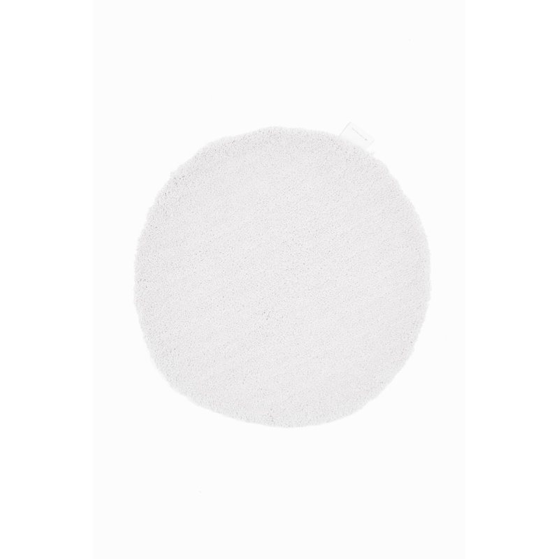 Circle Bath Rug, White, 90cm