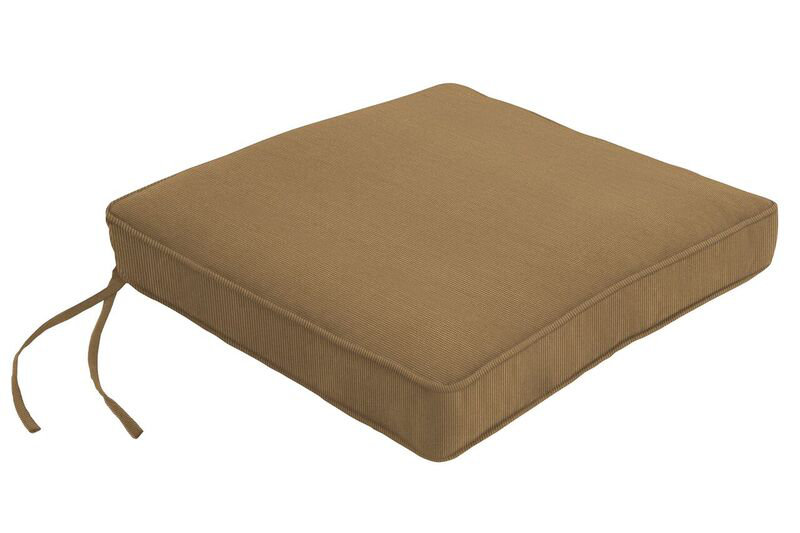 Sunbrella Dining Chair Cushion, 2.5" H x 21" W x 19" D, Spectrum Caribou Sunbrella® Plainweave